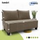 Simple X Mini double sofa bed Beige