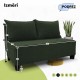 Simple X Mini double sofa bed Turquoise green