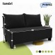 Simple X Mini double sofa bed Graphite