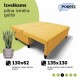 Simple X Mini double sofa bed Yellow