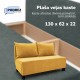 Simple X Mini double sofa bed Yellow