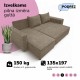 Simple X St Combo corner sofa bed with table and poufs Beige