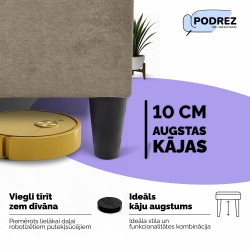 Stūra izvelkamais dīvāns Simple X St Light Bēša