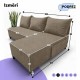 Simple X St Light corner sofa bed Beige