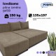 Simple X St Light corner sofa bed Beige