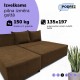Simple X St Light corner sofa bed Brown