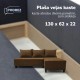 Simple X St Light corner sofa bed Brown