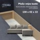 Simple X St Light corner sofa bed Light gray