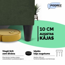 Simple X Sturis corner sofa bed with storage box Turquoise green