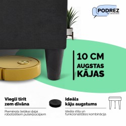 Simple X Sturis corner sofa bed with storage box Graphite