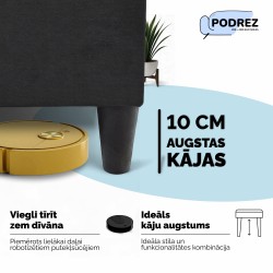 Klasisks liels stūra dīvāns Simple XL Sturis Grafīta