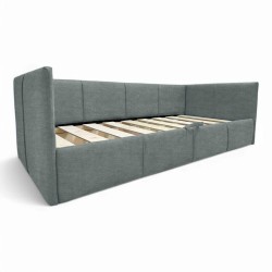 Vienvietīga gulta Teodor Tumši pelēks