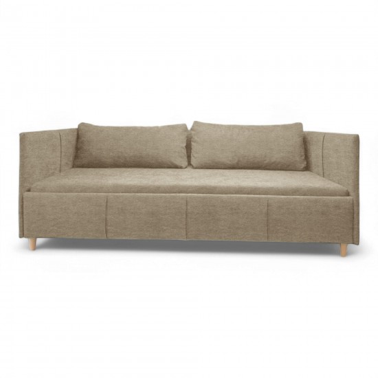 Vienvietīga gulta Teodor PLUS Bēšs-pelēks