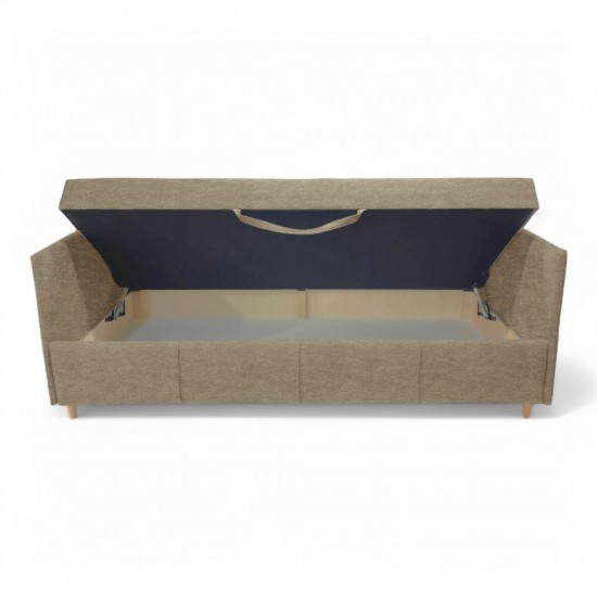 Vienvietīga gulta Teodor PLUS Bēšs-pelēks