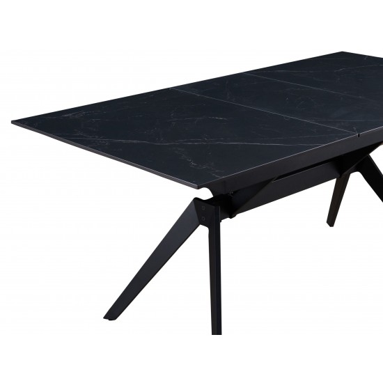 Galds TURS 140-180×90 Ceramic Black