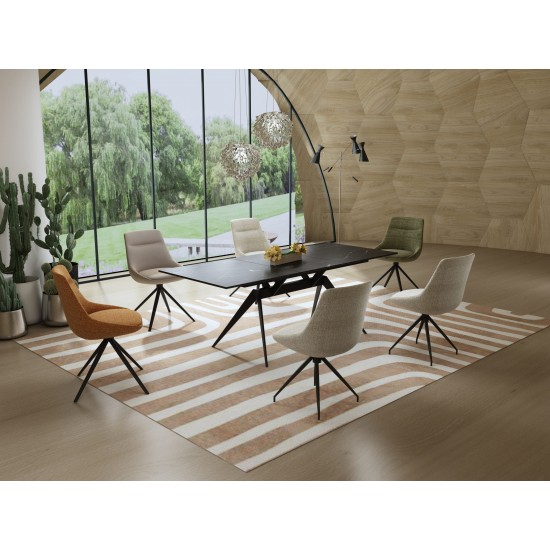 Galds TURS 140-180×90 Ceramic Black