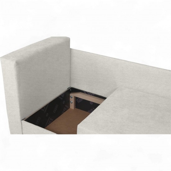 Bērnu Dīvāns–Gulta Villy Gaiši pelēka