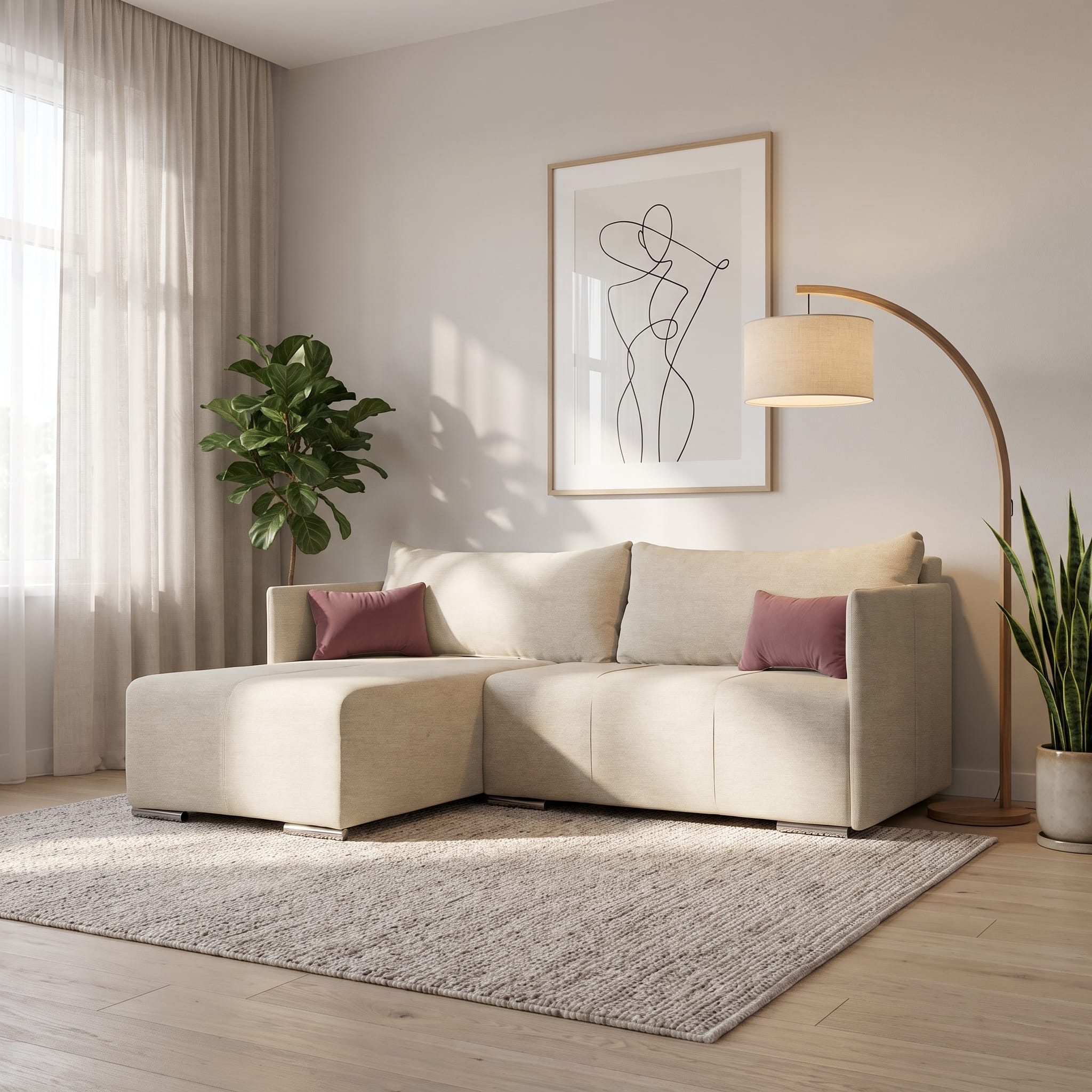 Corner Sofa Deka-Sturis Cream Standard (145cm) — photo 1