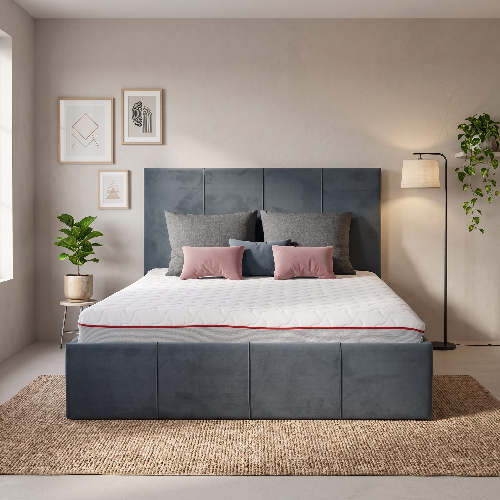 Bed with Storage Stef Gray 90 - 1