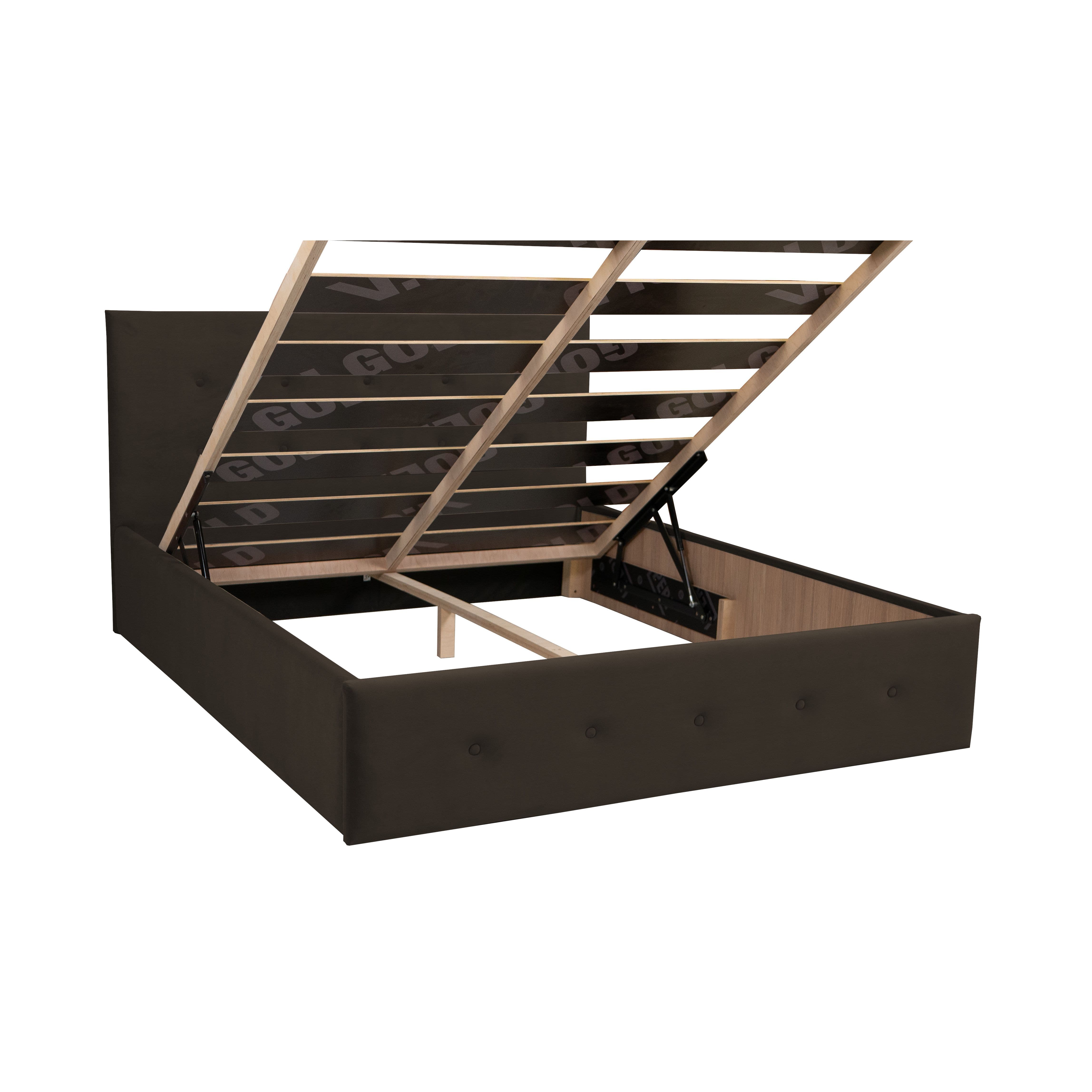 Bed with Storage Poga Light brown 90 — photo 9