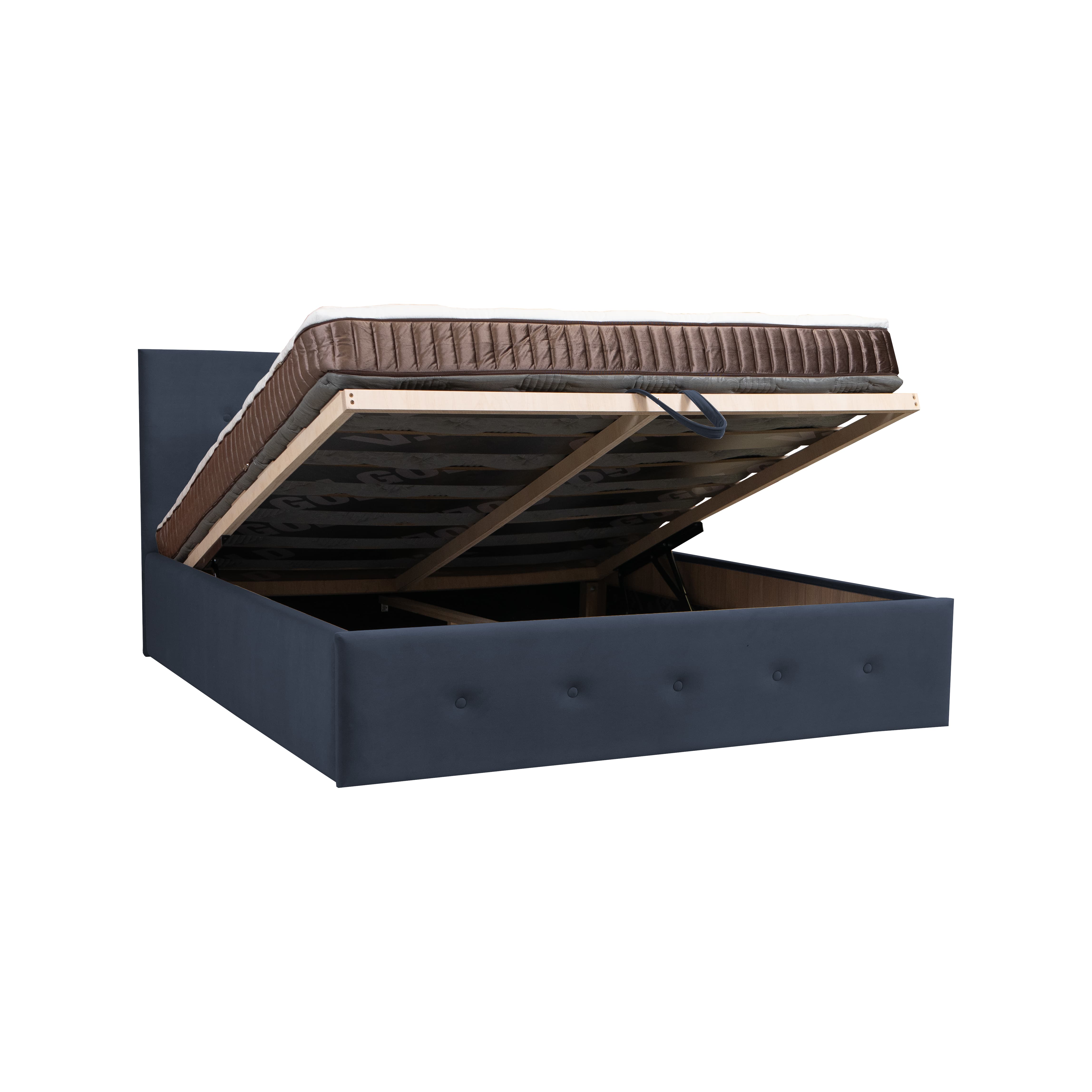 Bed with Storage Poga Gray 90 - 4