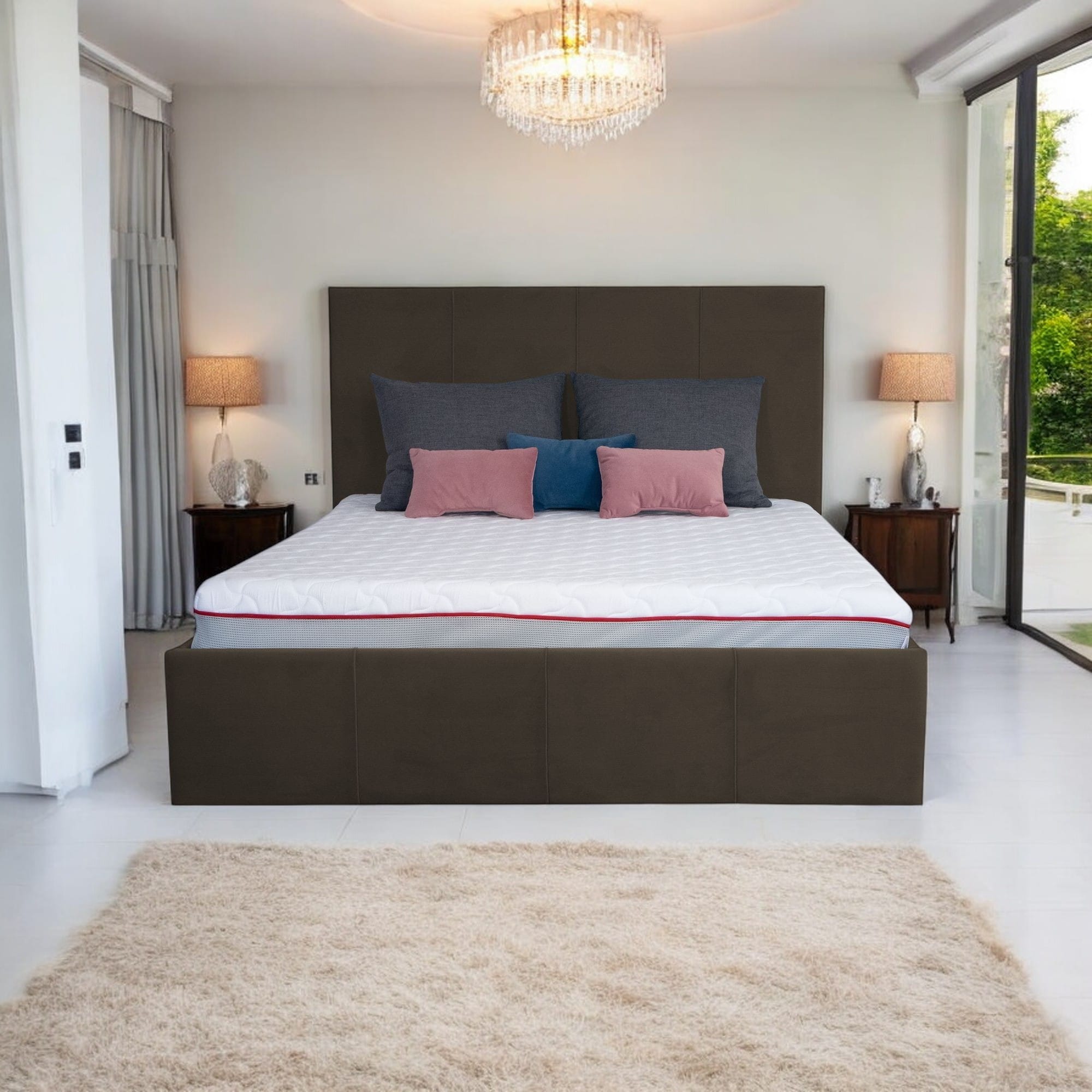 Bed with Storage Stef Light brown 180
