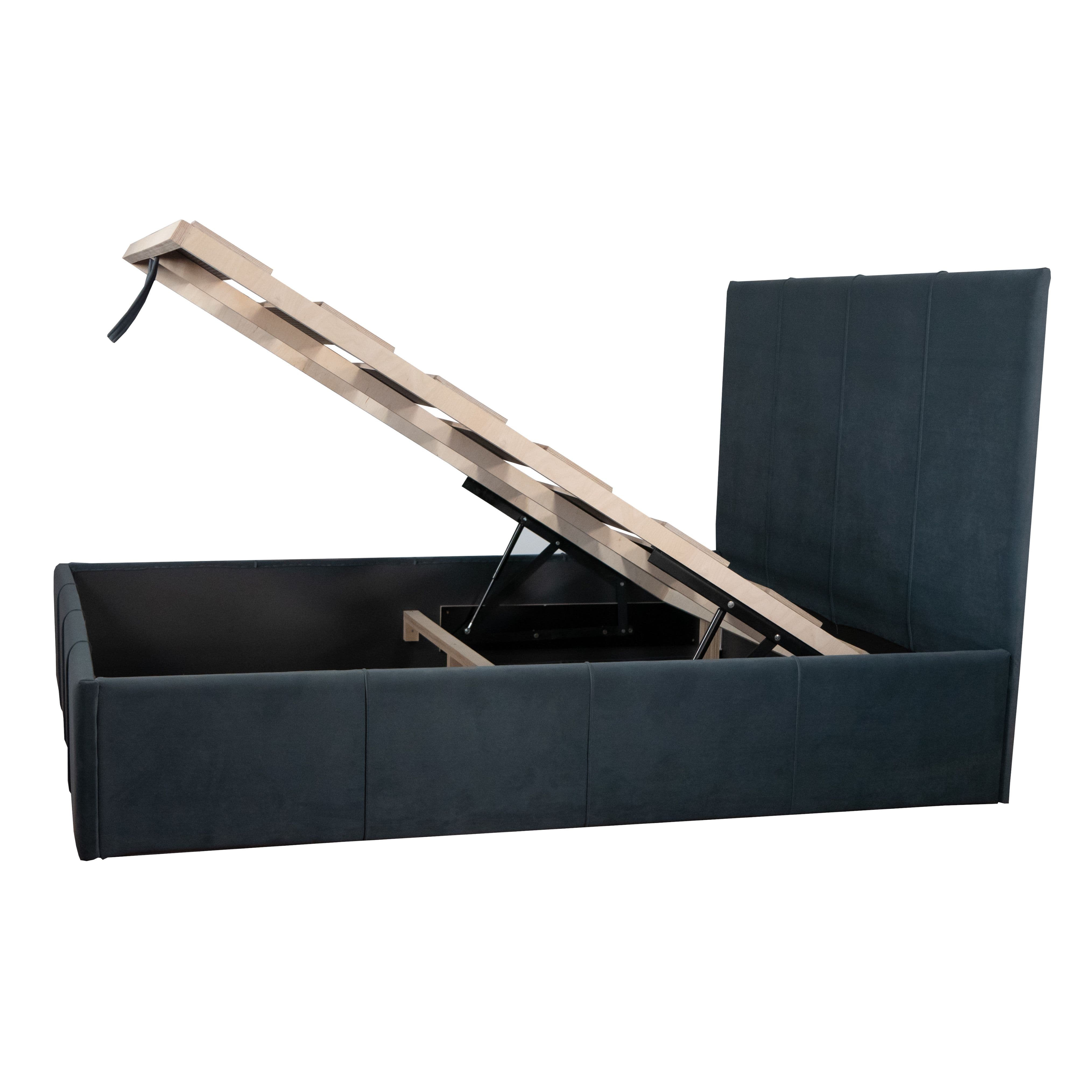 Bed with Storage Stef Gray 90 - 4