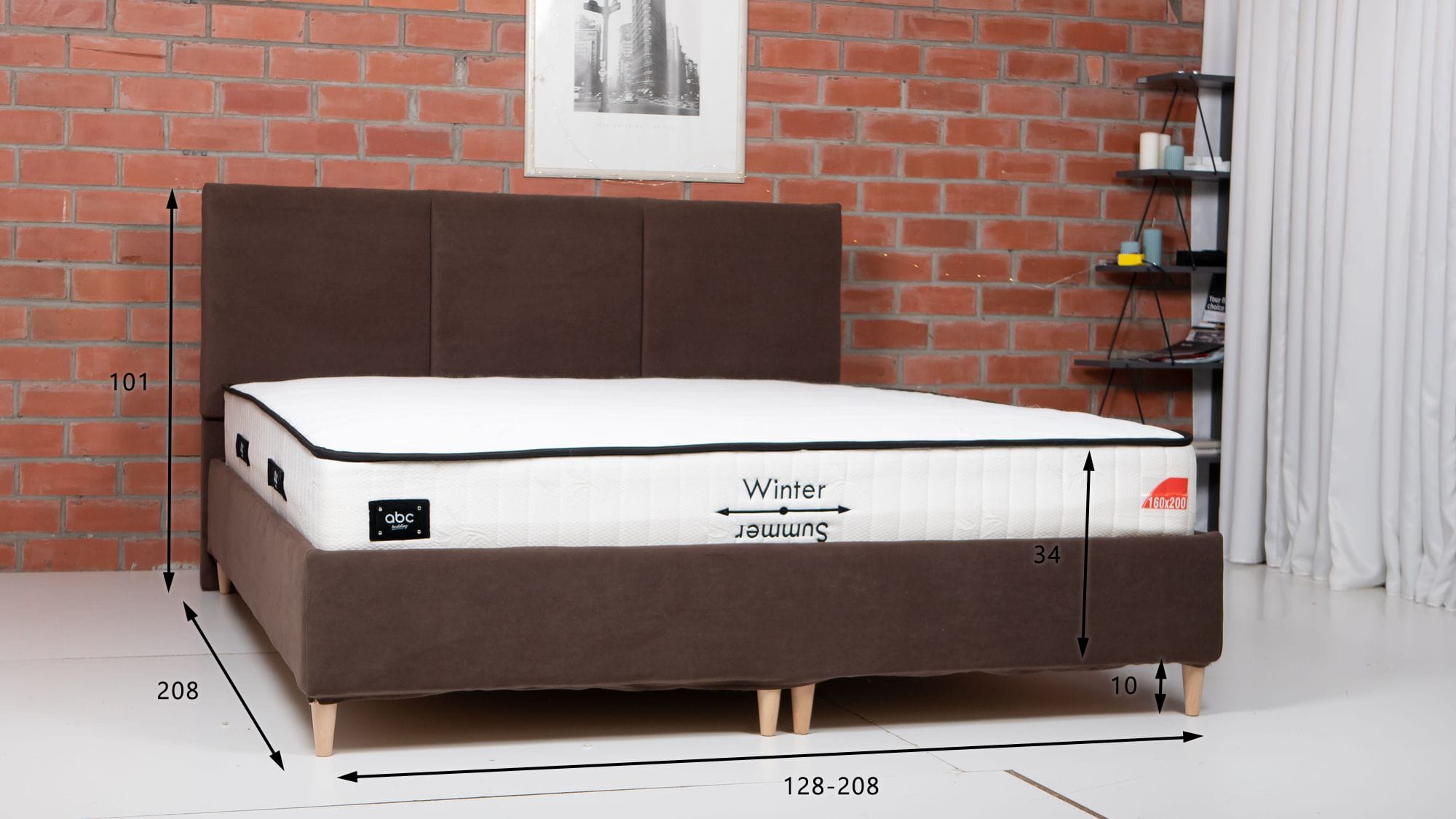 Bed with Storage Libe Classic Brown 140 — photo 4