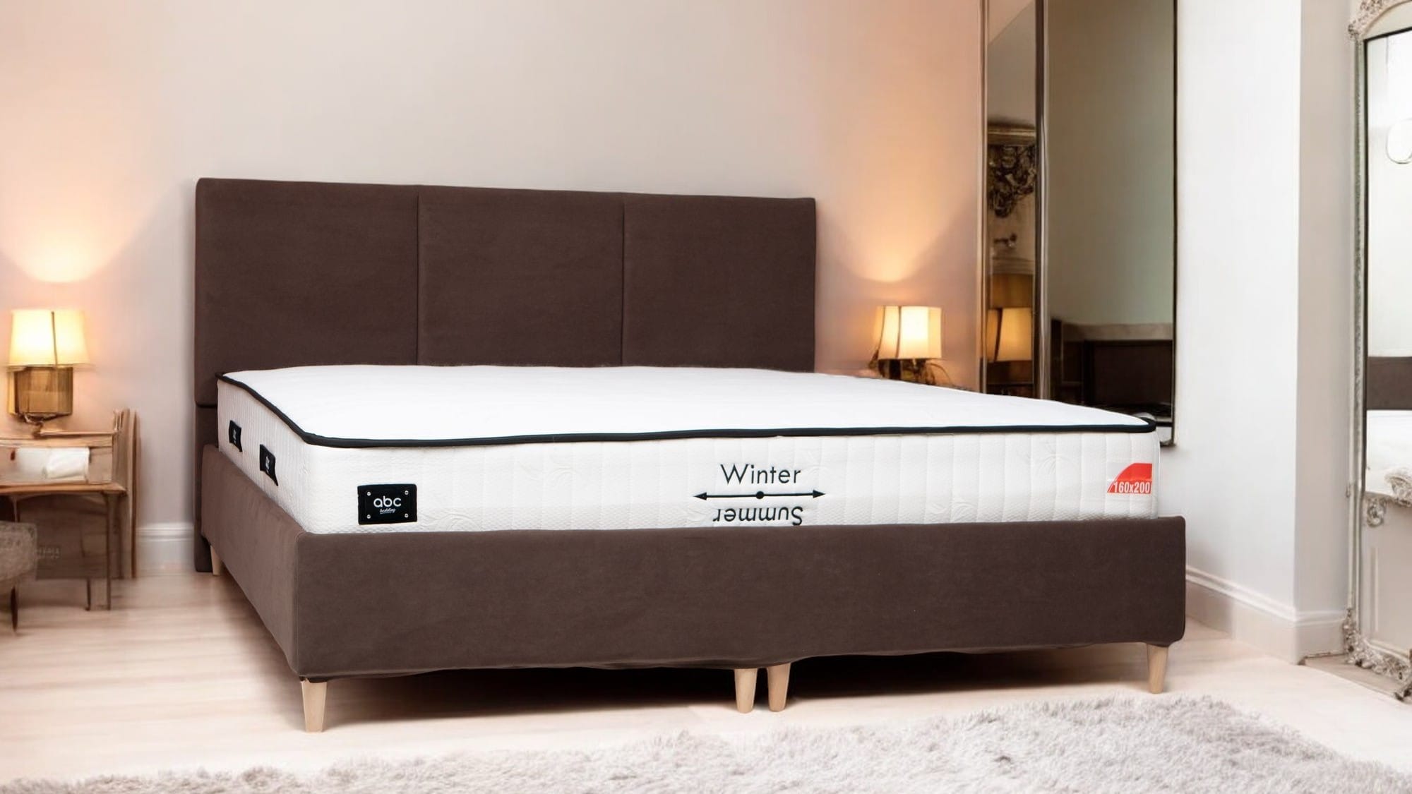 Bed with Storage Libe Classic Navy 140