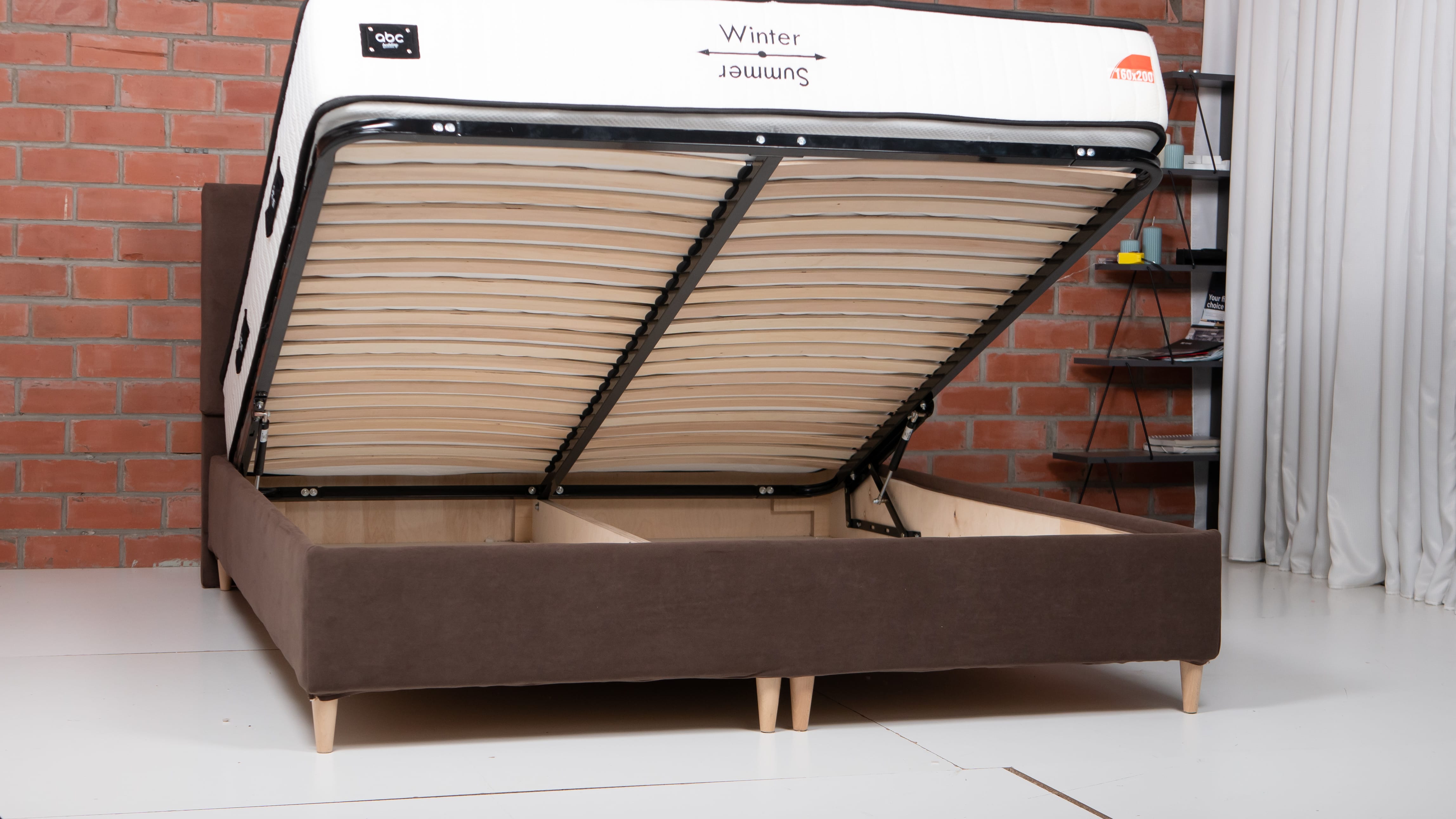 Bed with Storage Libe Classic Brown 140 — photo 5