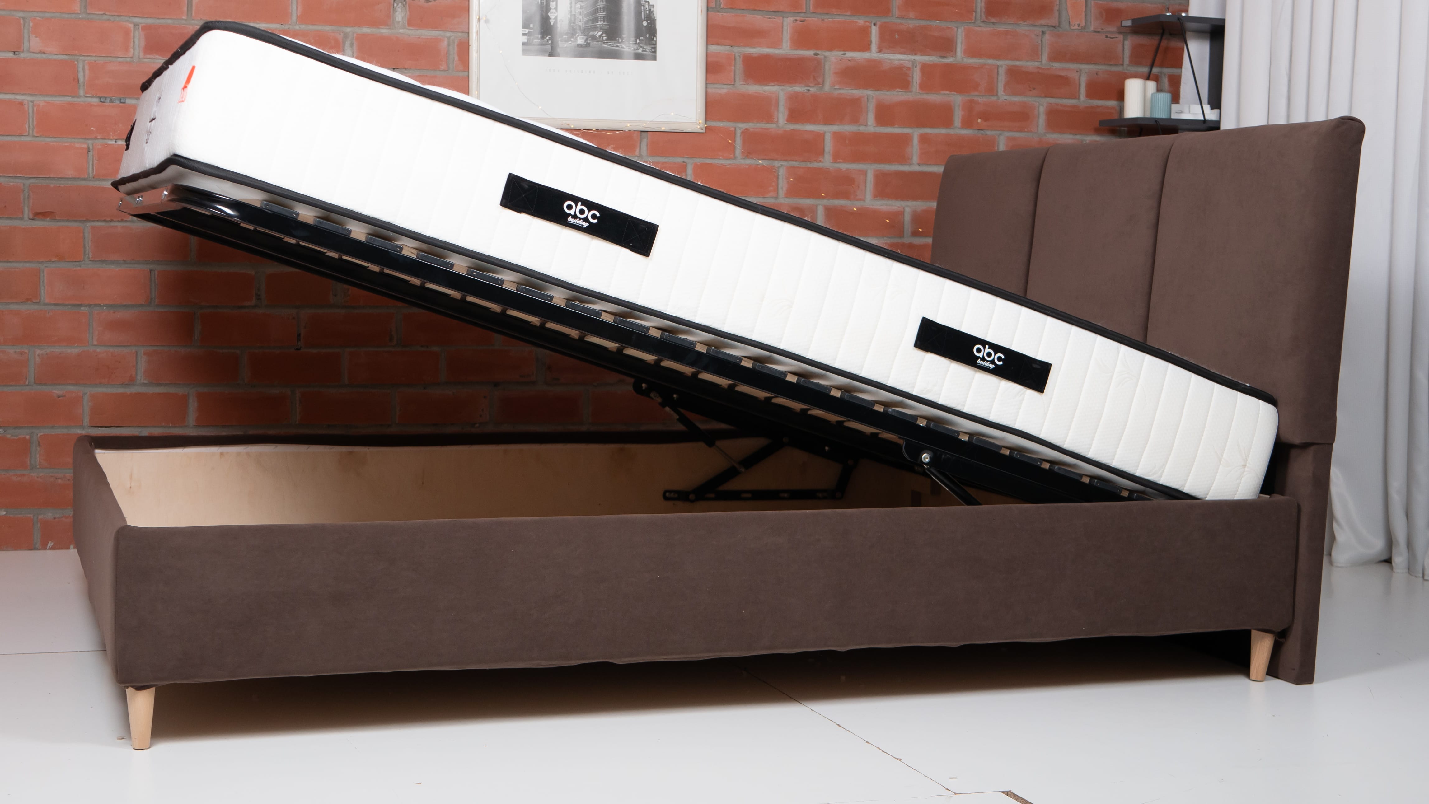 Bed with Storage Libe Classic Brown 140 — photo 8