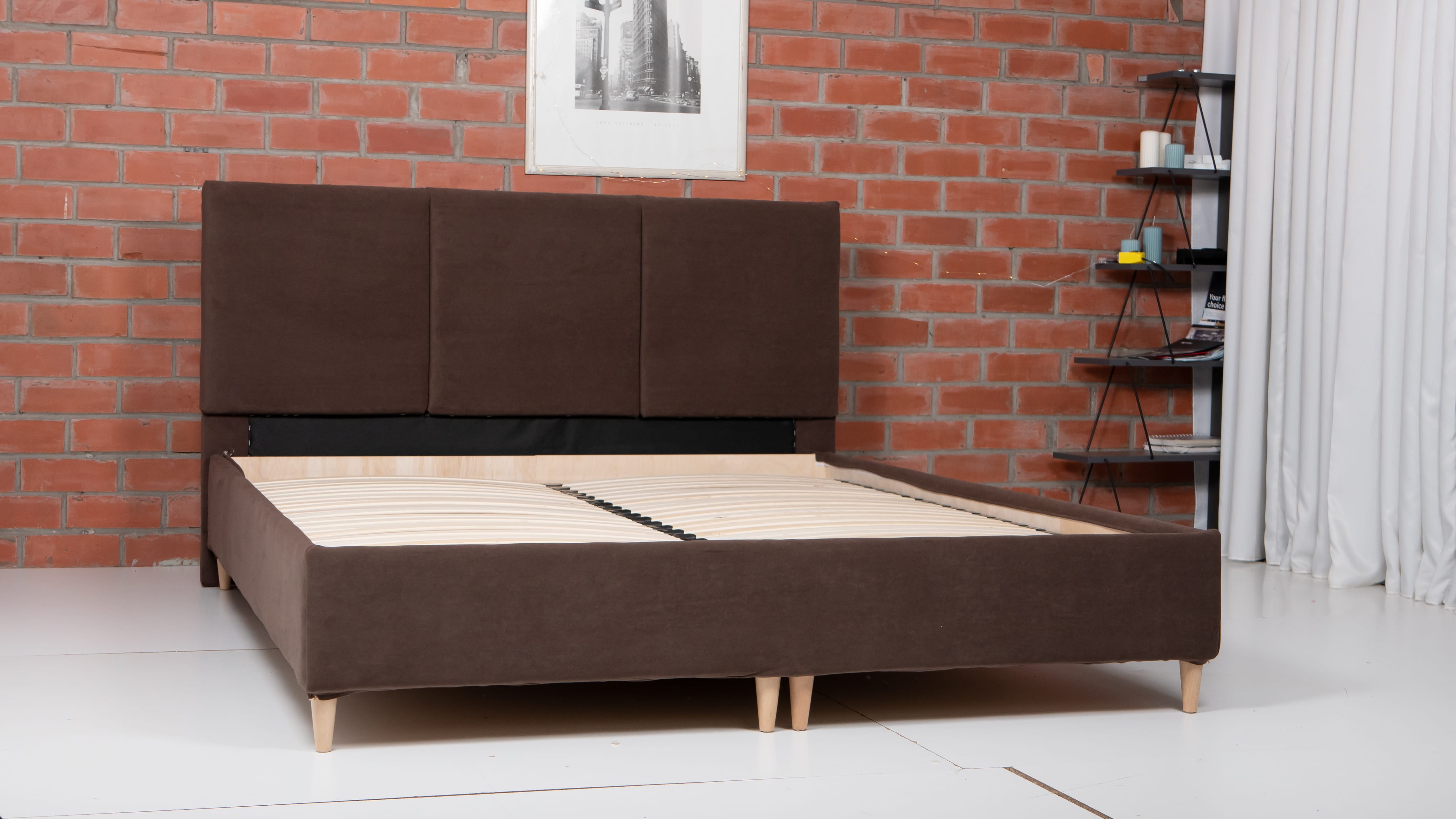 Bed with Storage Libe Classic Brown 140 — photo 9