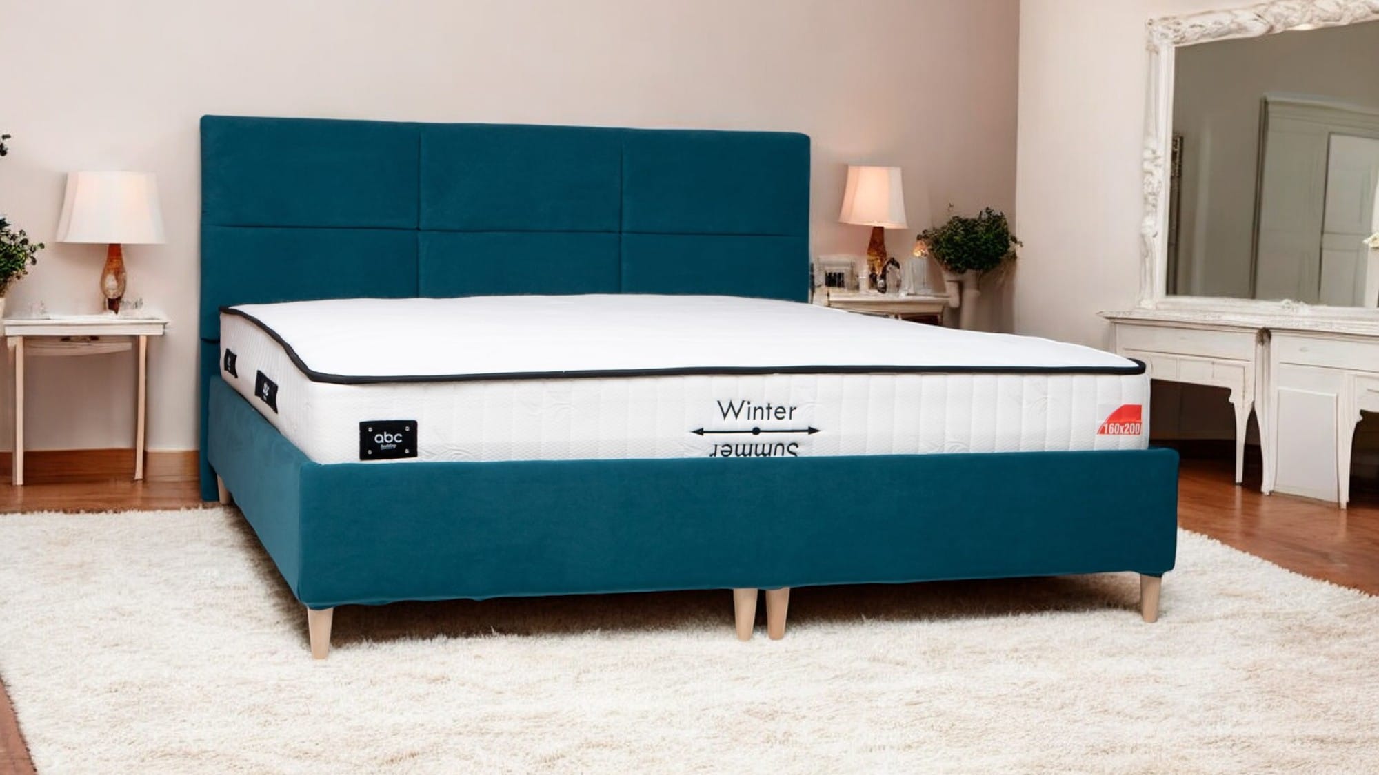 Bed with Storage Lizi Classic Light gray 180 — photo 1