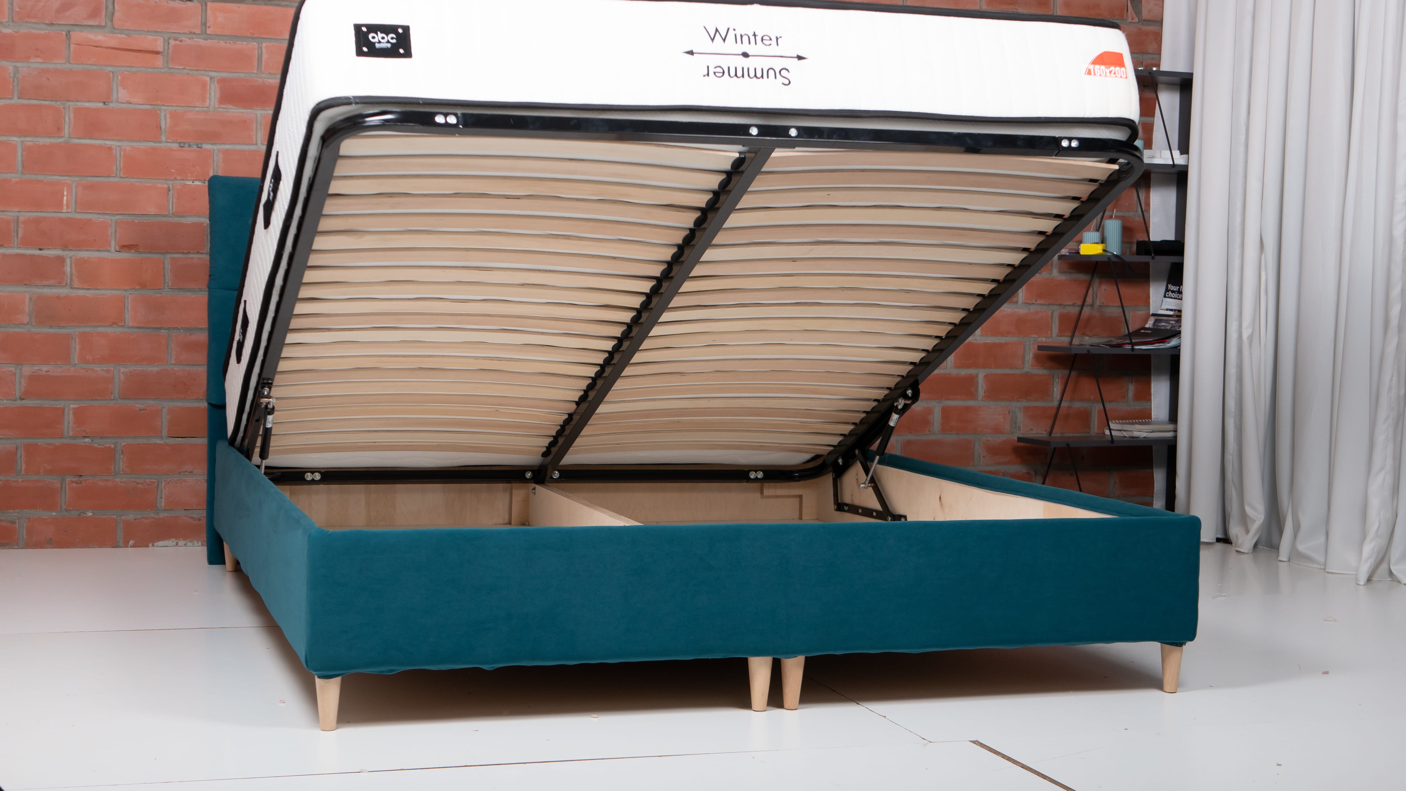 Bed with Storage Lizi Classic Light gray 180 — photo 5