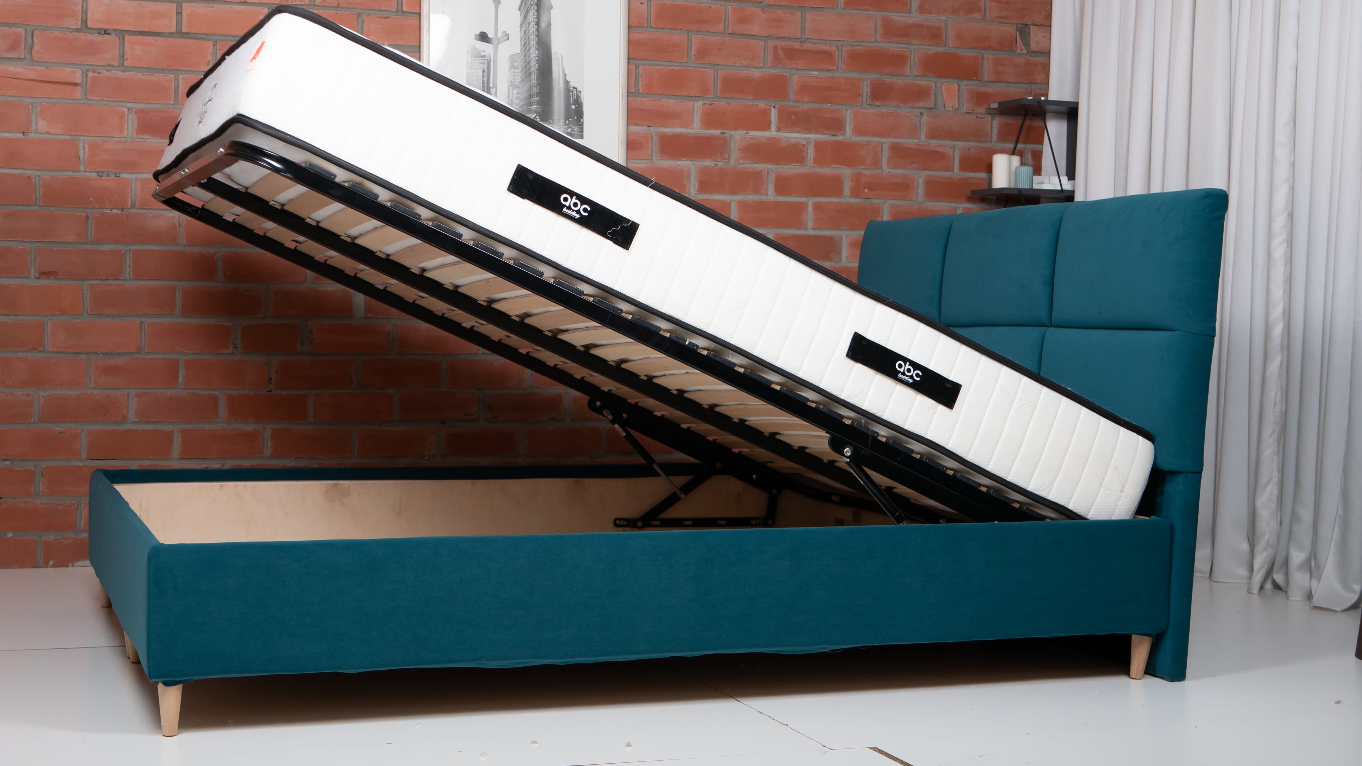 Bed with Storage Lizi Classic Light gray 180 — photo 7