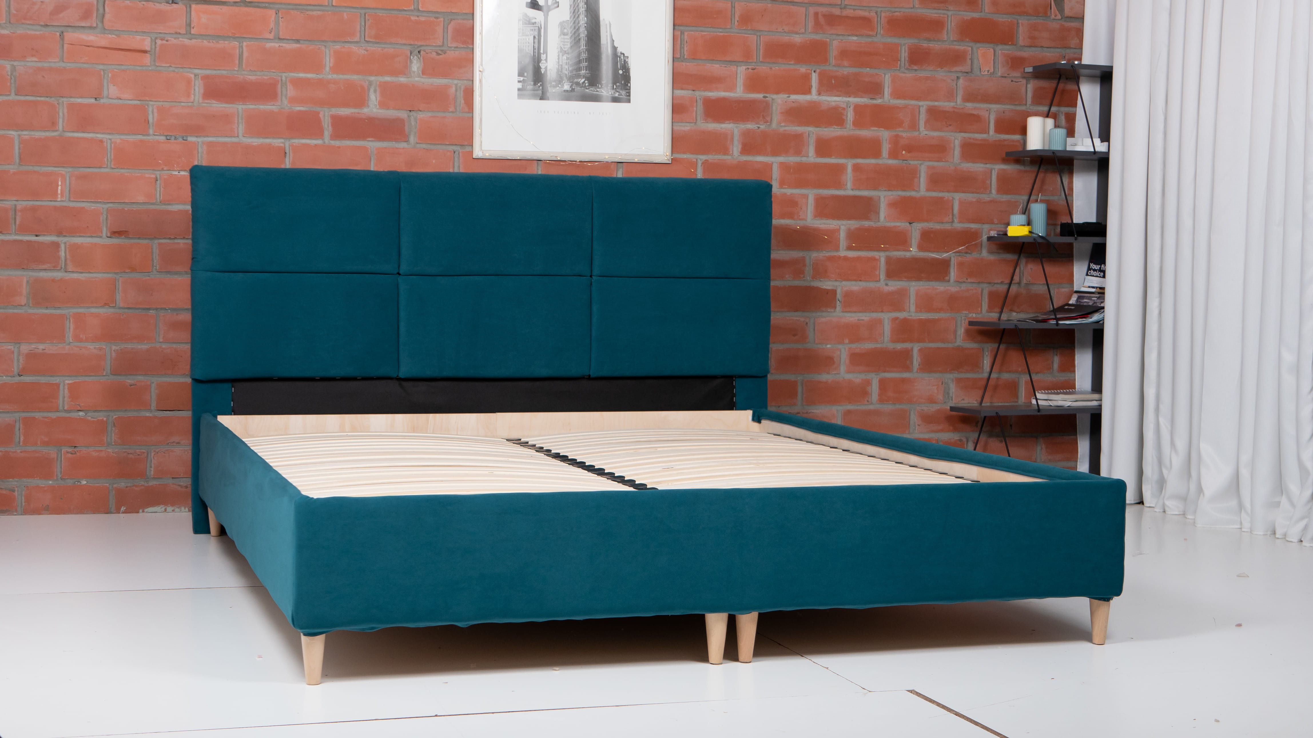 Bed with Storage Lizi Classic Light gray 180 — photo 8