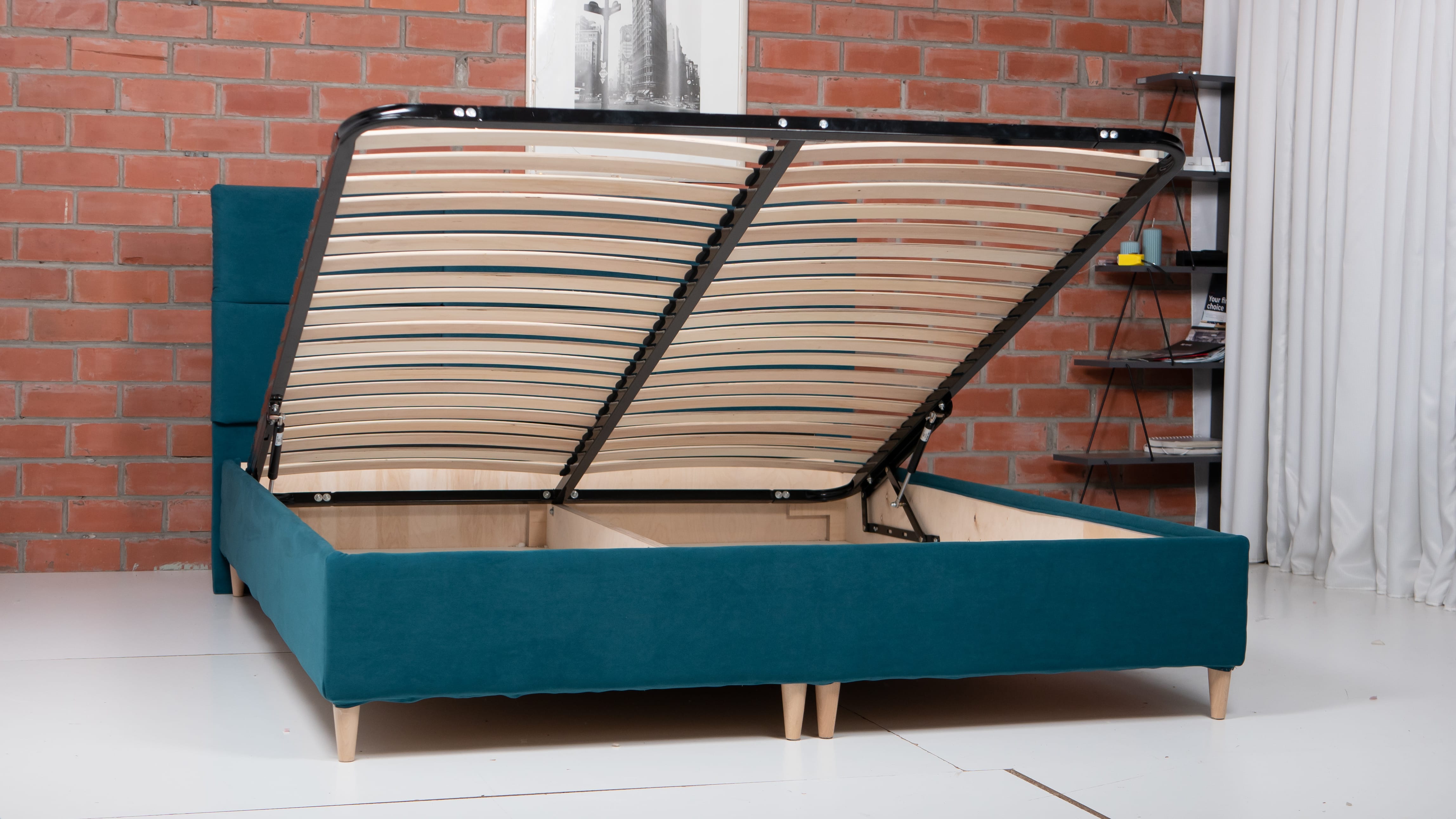 Bed with Storage Lizi Classic Light gray 180 — photo 9