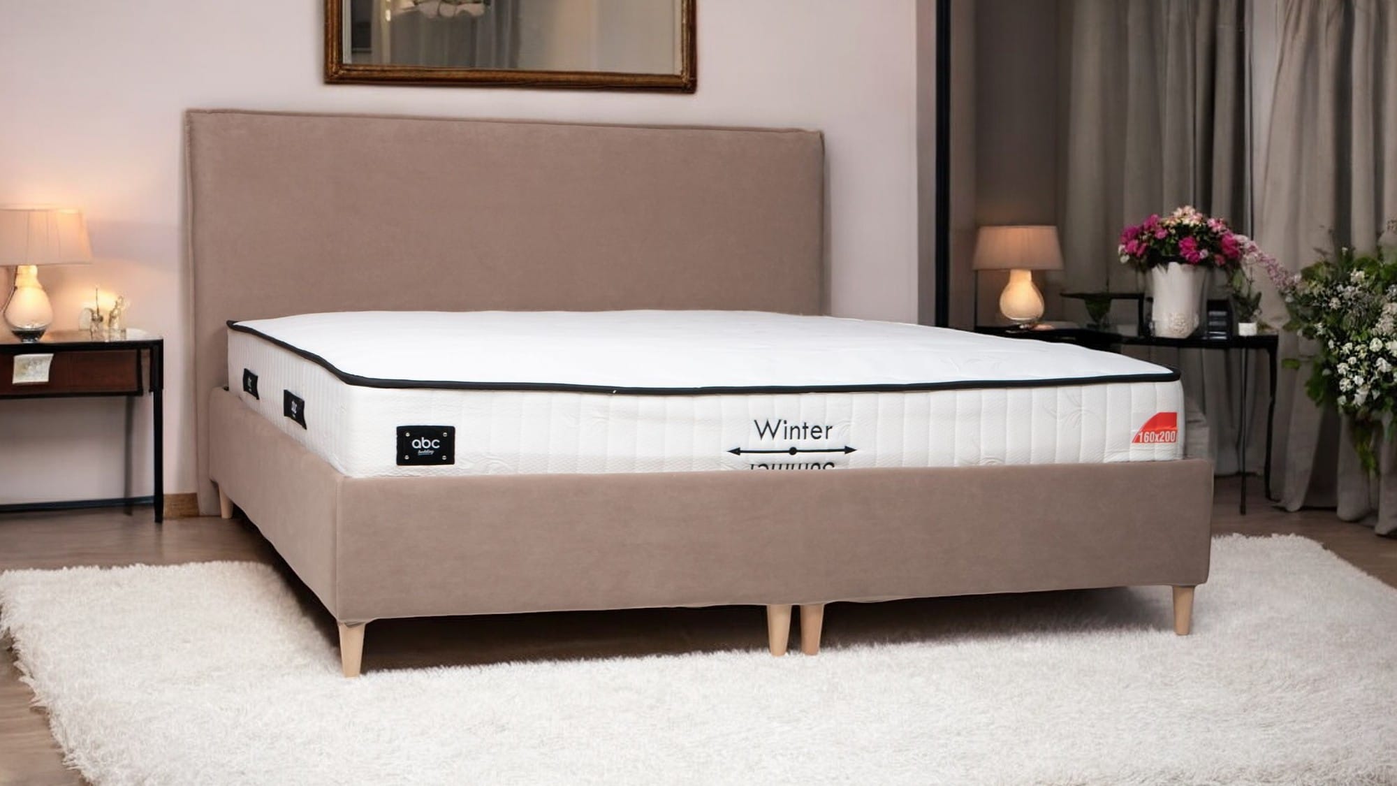Bed with Storage Mika Classic Light gray 140 — photo 1