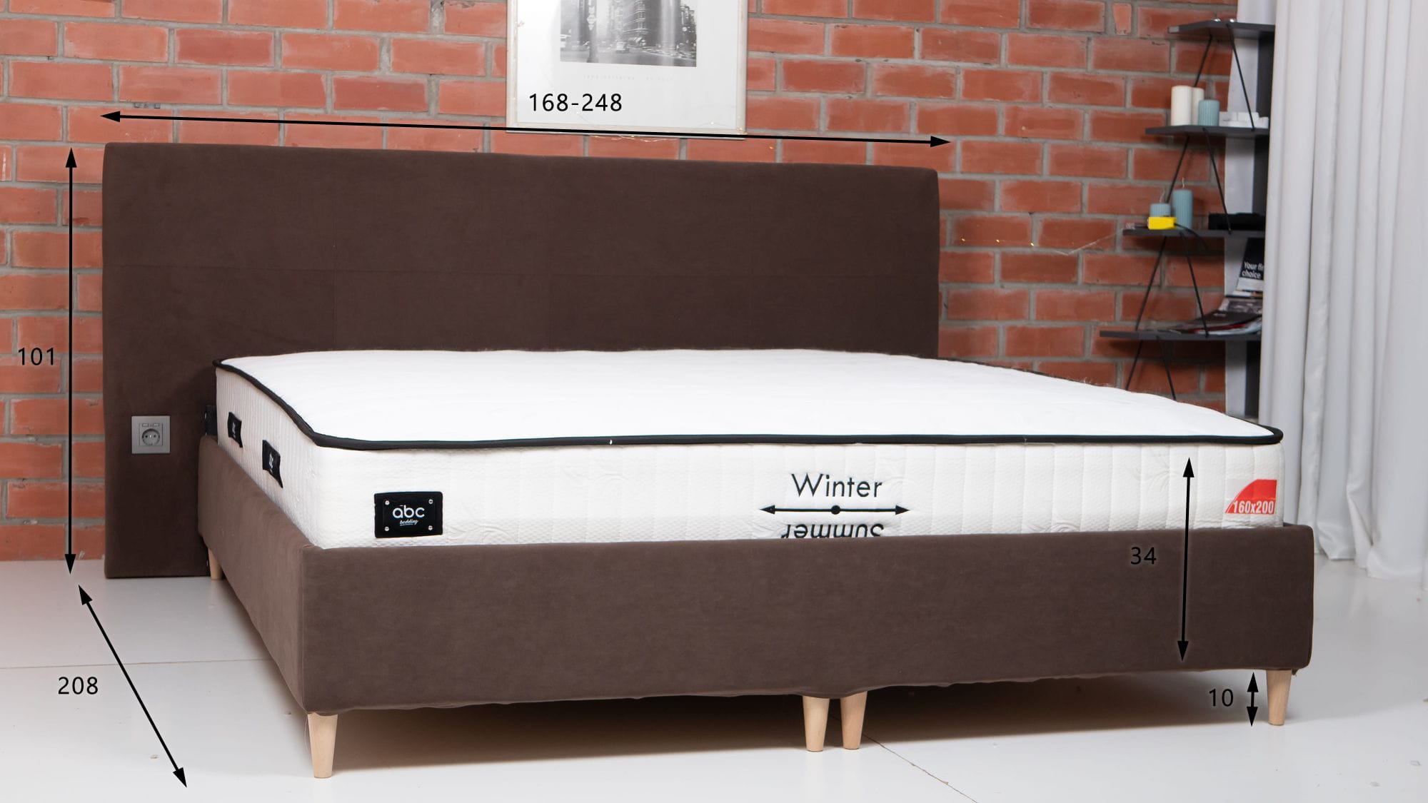 Bed with Storage Sandra Classic Brown 140 — photo 4