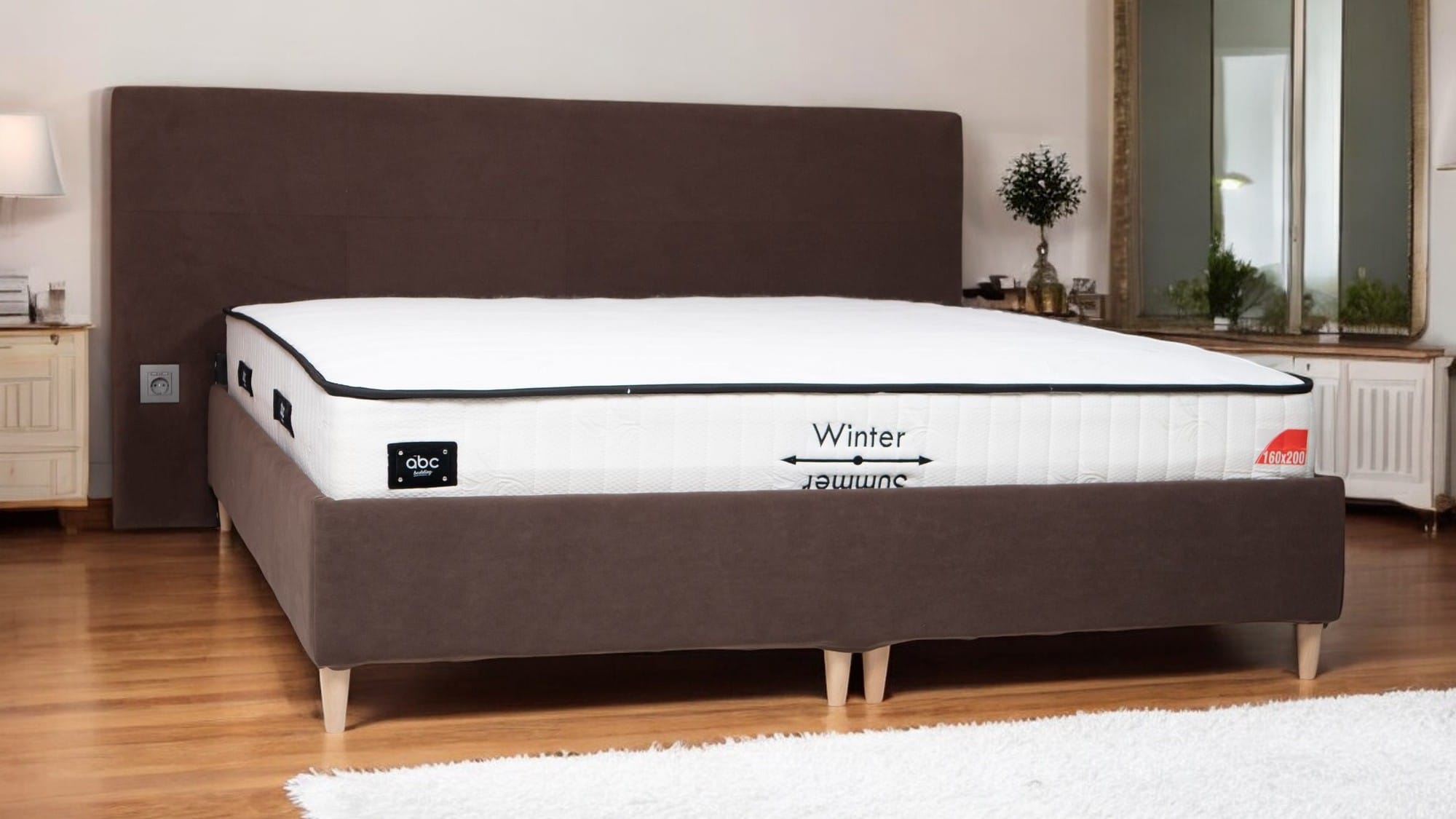 Bed with Storage Sandra Classic Brown 120