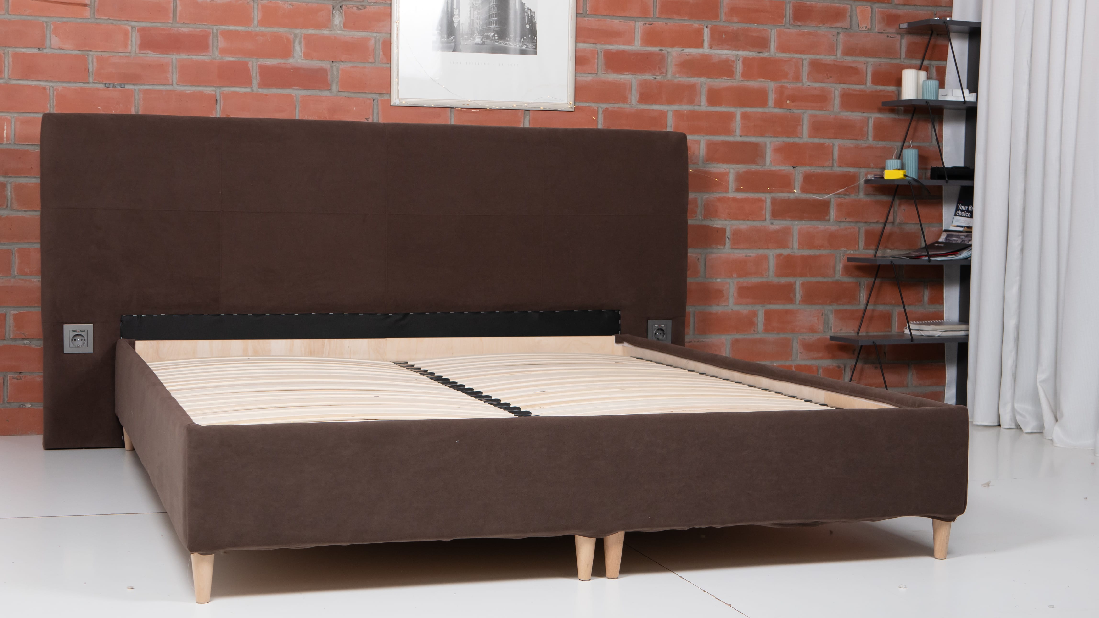Bed with Storage Sandra Classic Brown 140 — photo 10