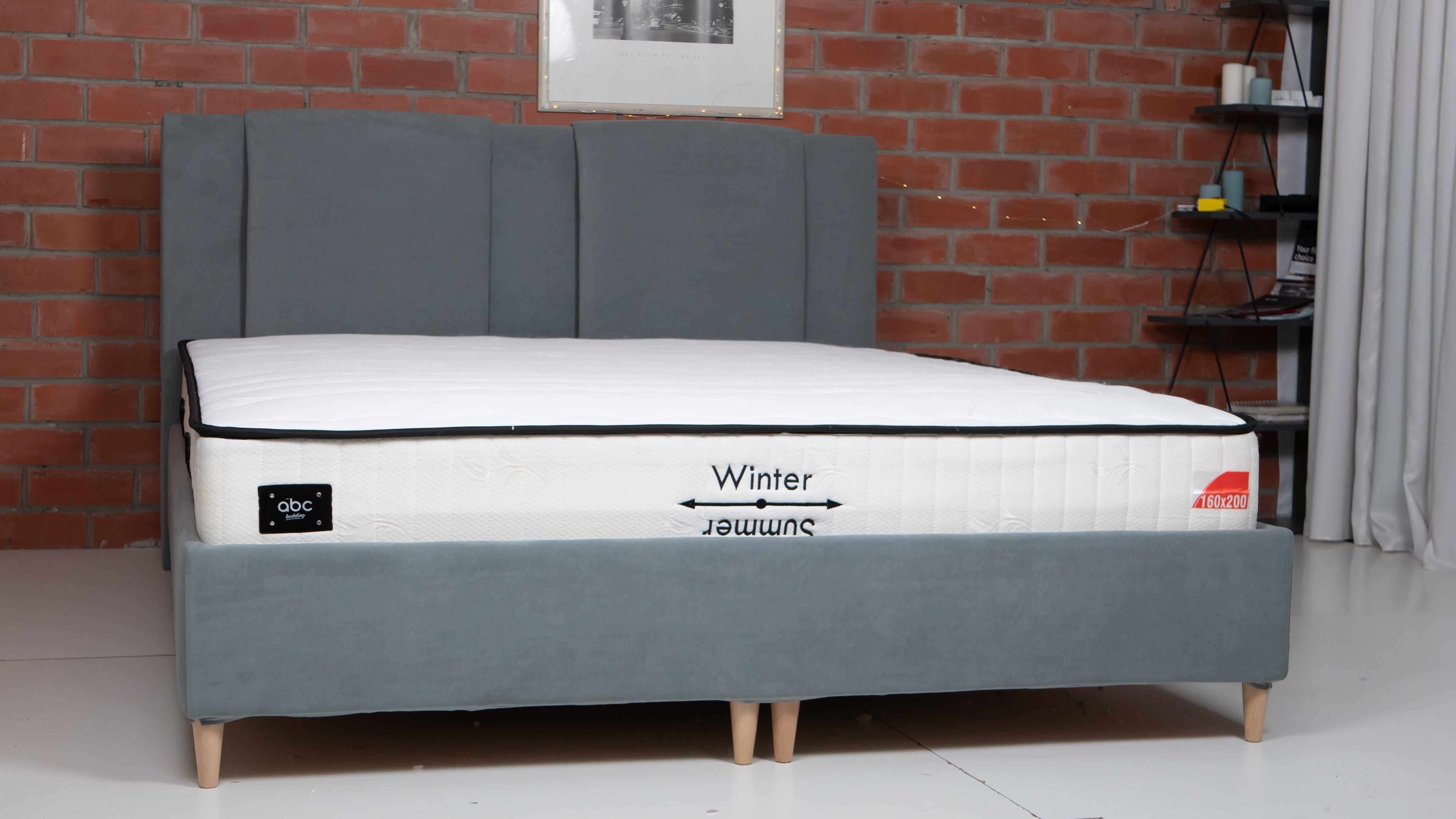 Bed with Storage Toma Classic Light gray 180 — photo 3