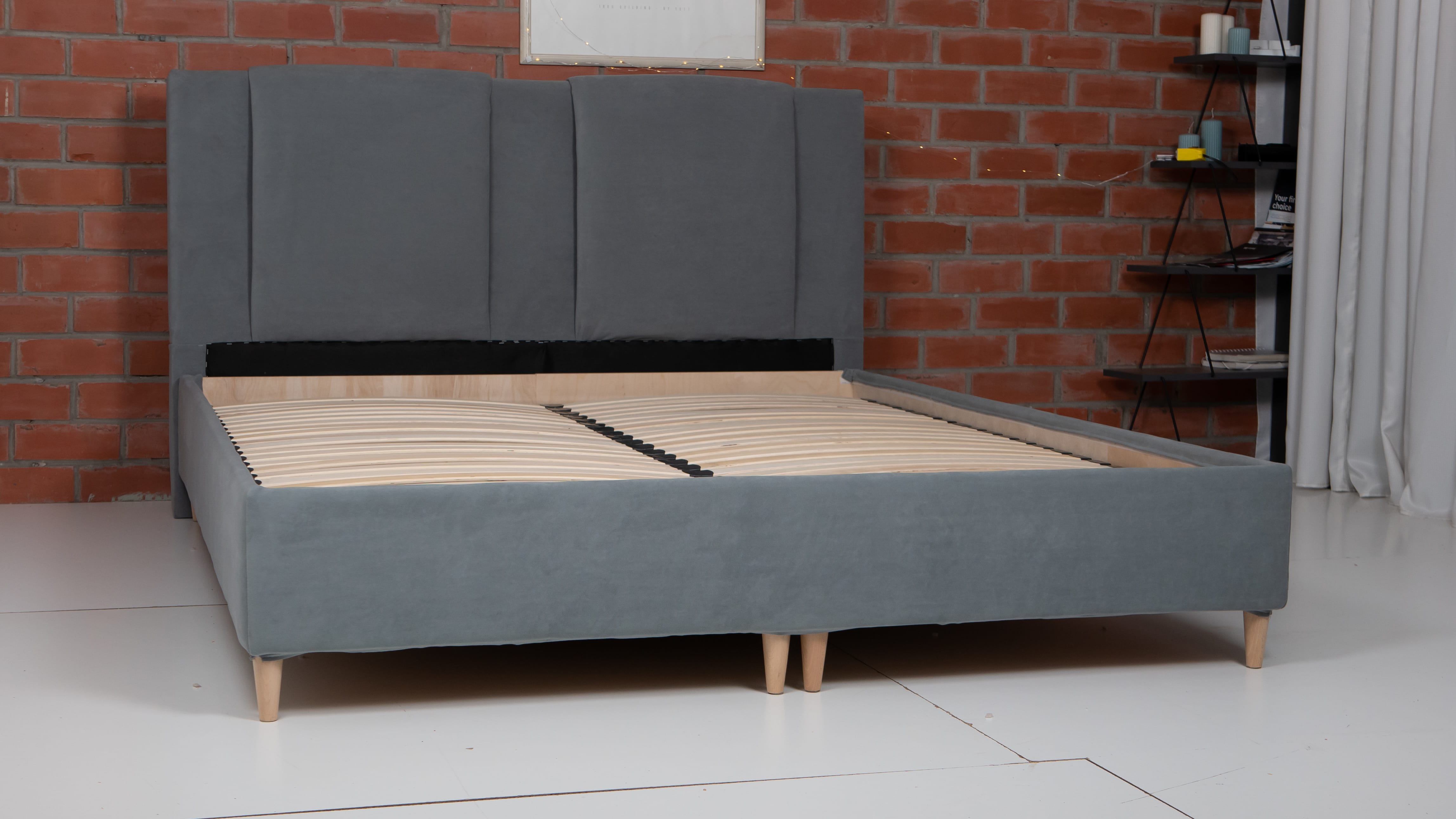 Bed with Storage Toma Classic Light gray 180 — photo 10