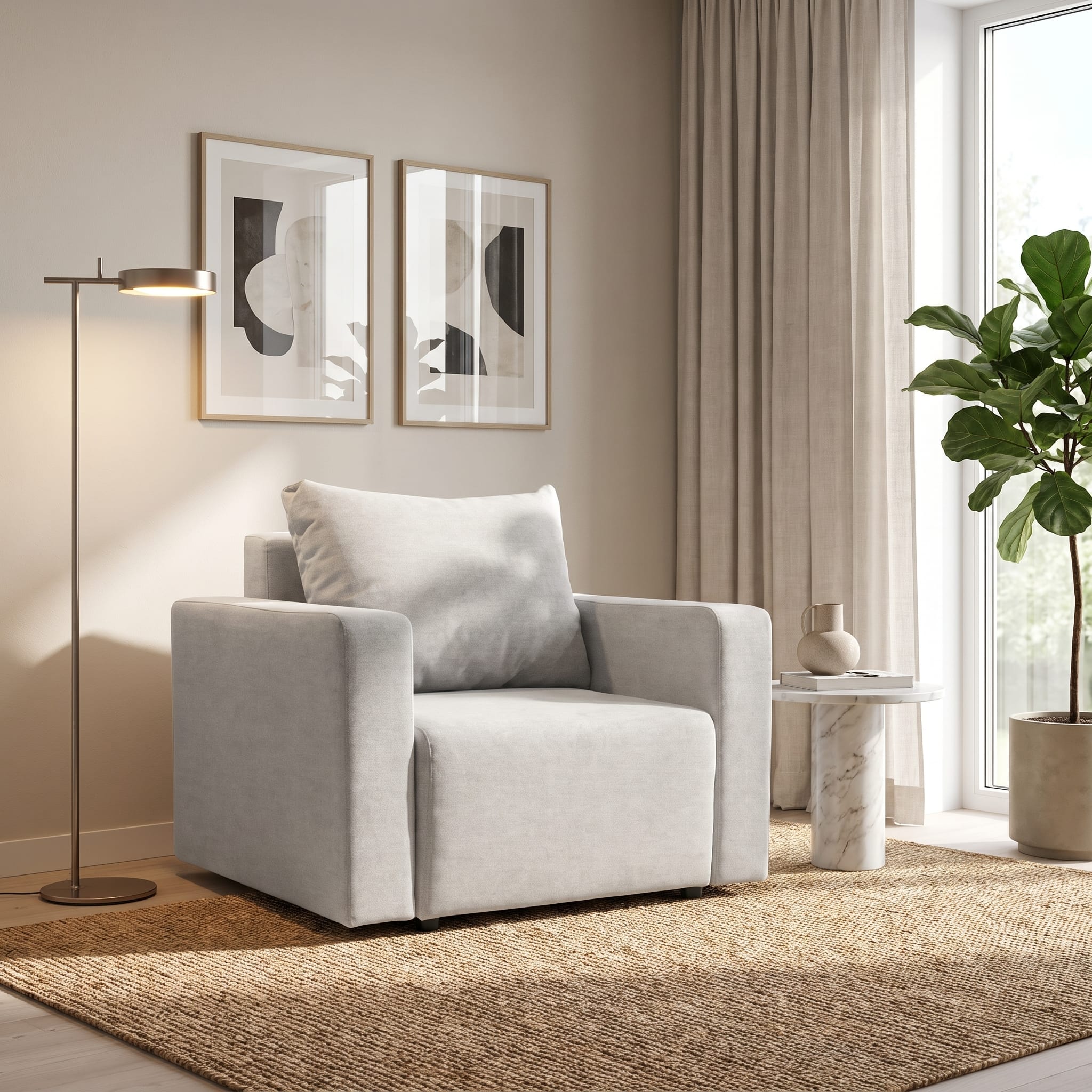 Armchair Modul Light gray - 1