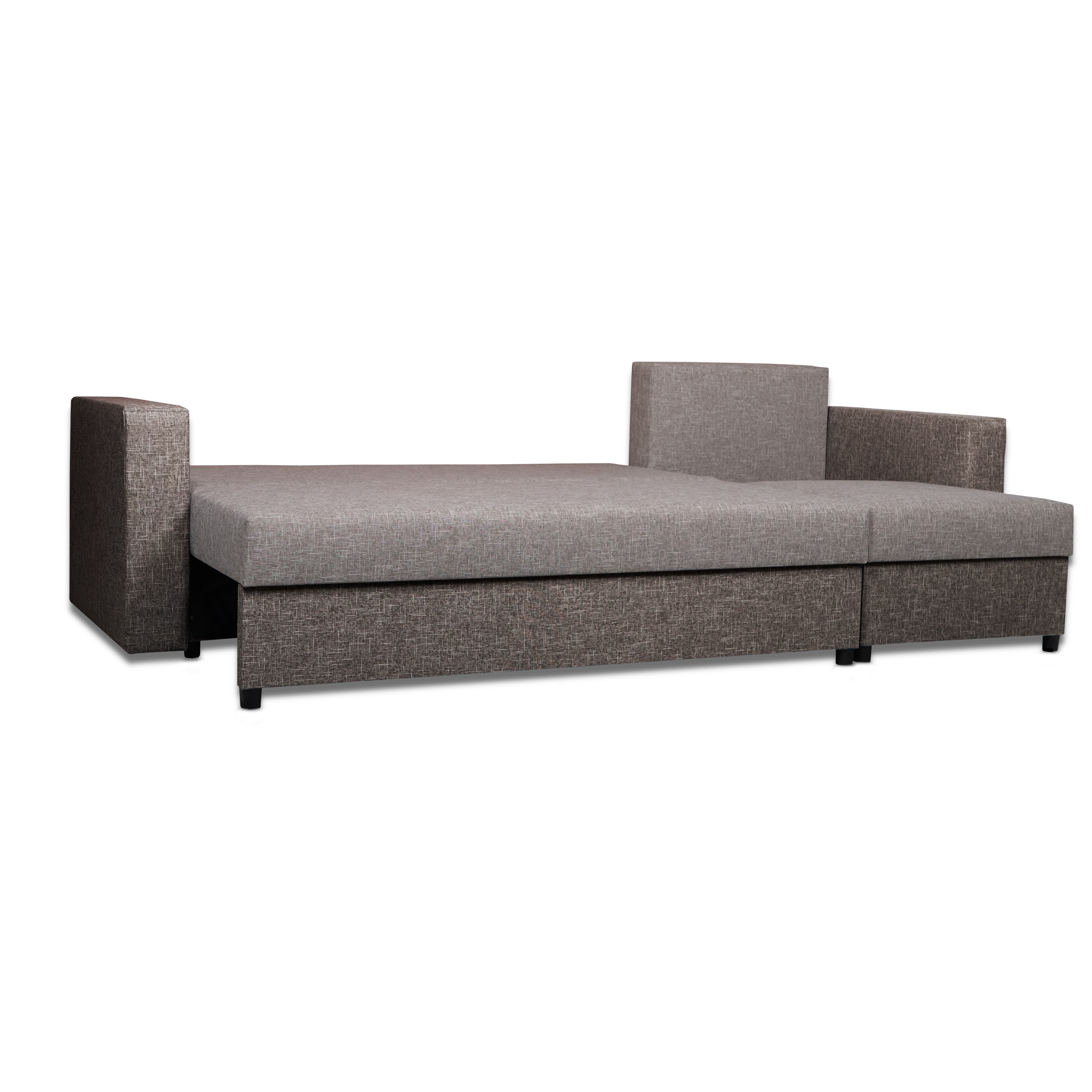 Stūra dīvāns Lona Kombinēts gaišs+tumši bēšs Standart (145cm) - 4