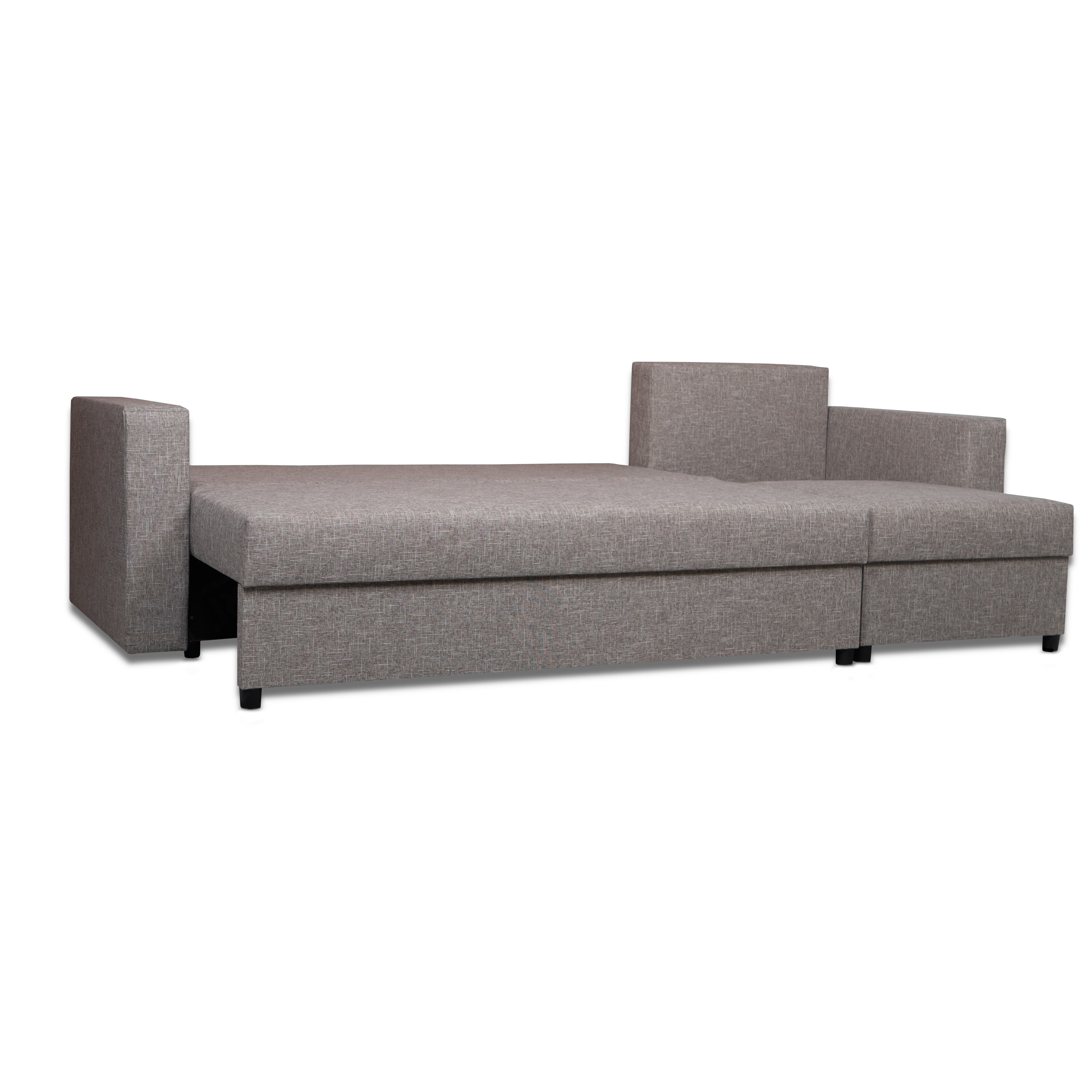 Stūra dīvāns Lona Bēšs-pelēks Standart (145cm) - 4