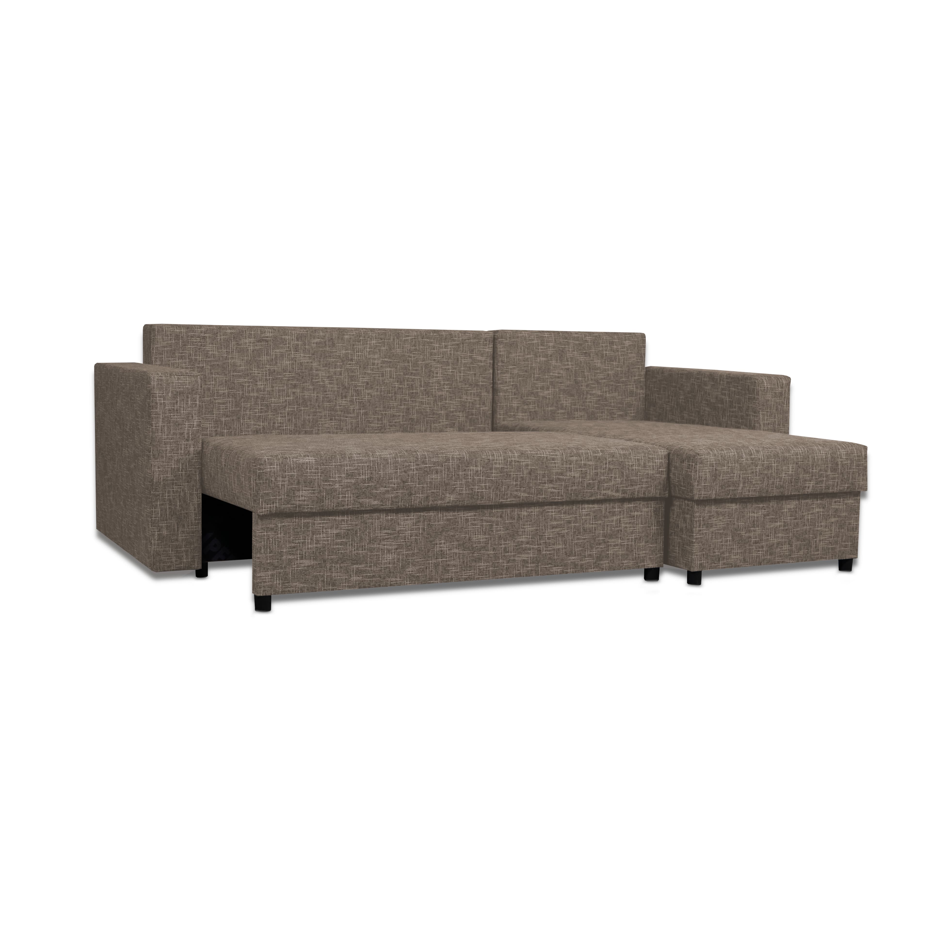 Stūra dīvāns Lugan Tumši bēšs Standart (145cm) - 4