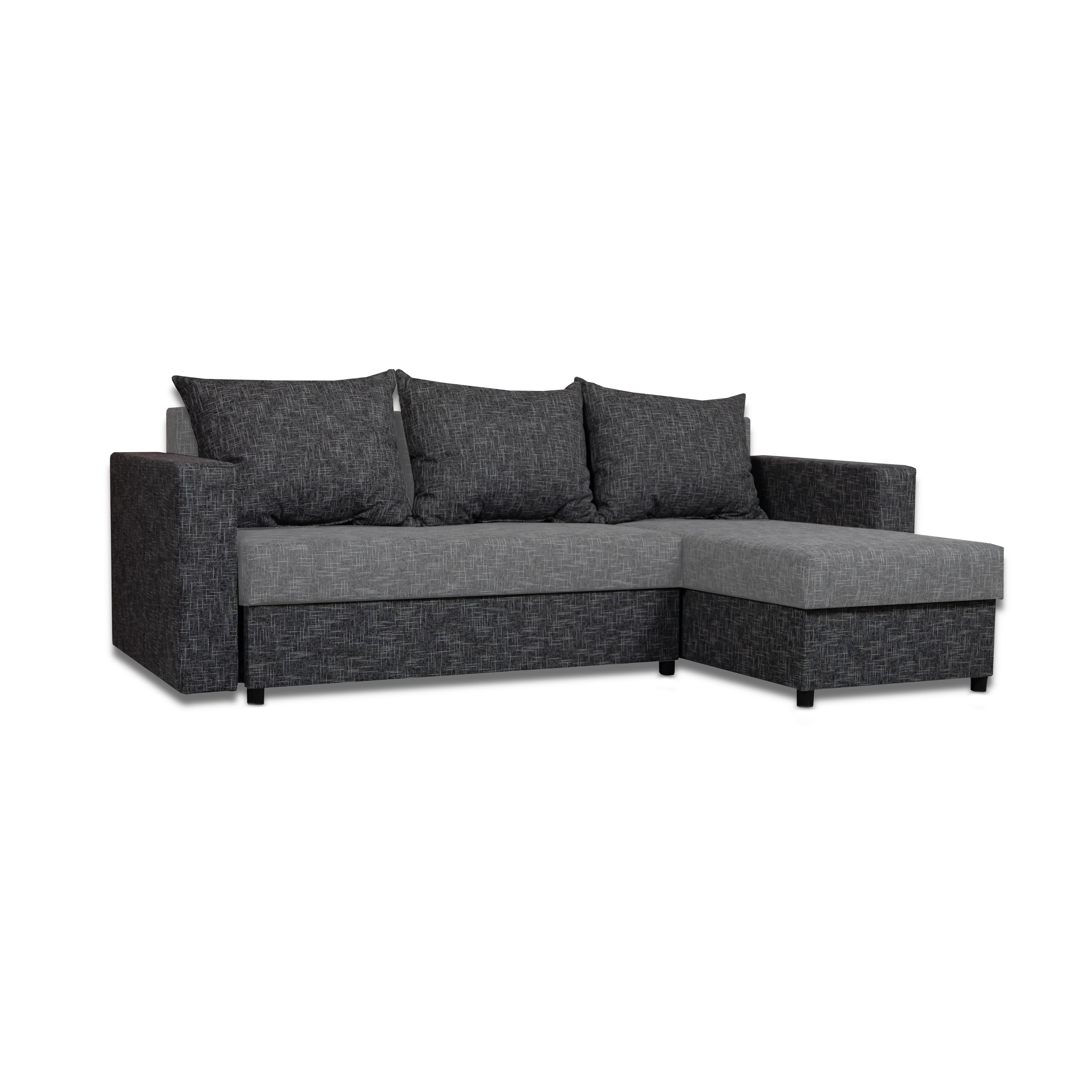 Stūra dīvāns Lugan Kombinēts gaišs+tumši pelēks XL (160cm) - 2
