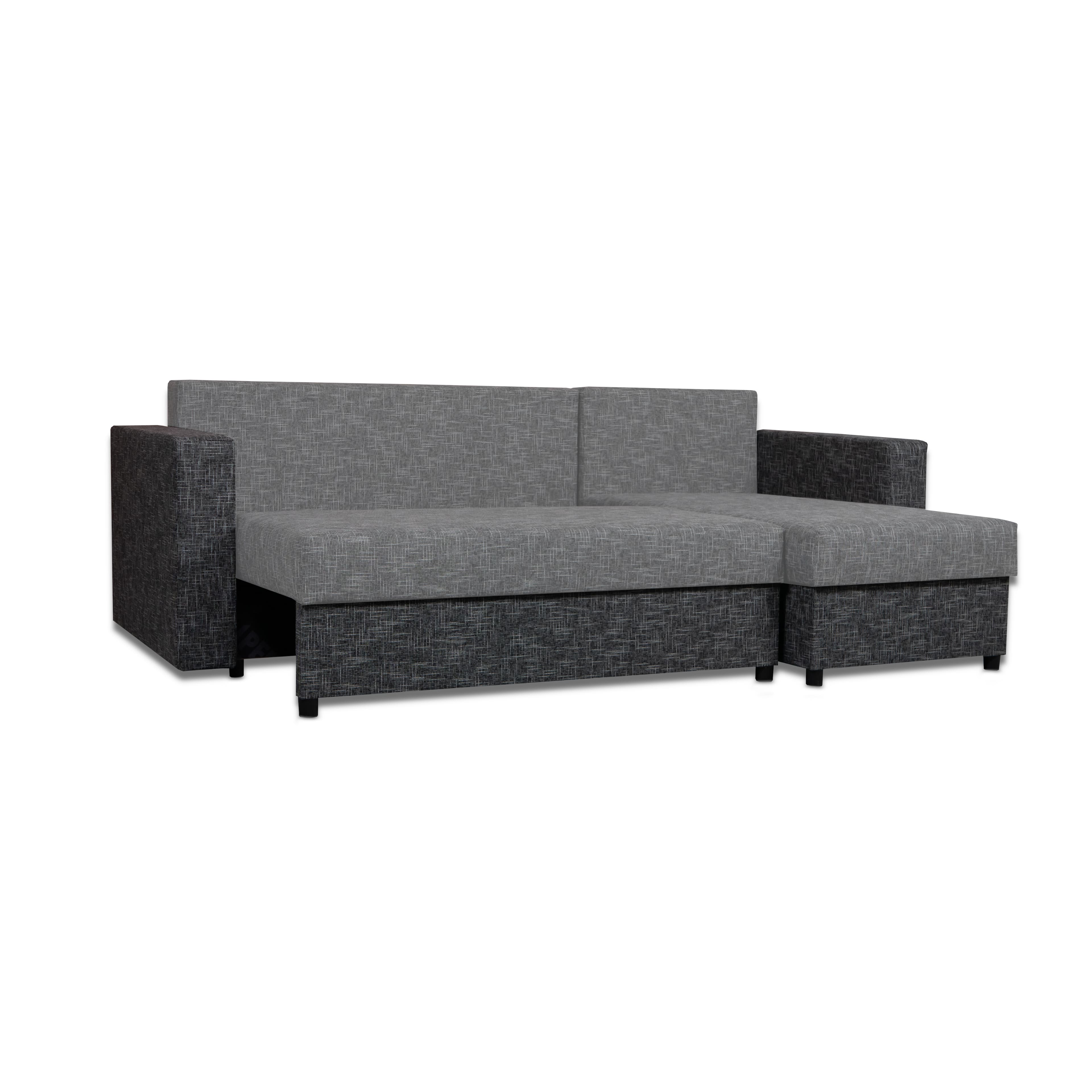 Stūra dīvāns Lugan Kombinēts gaišs+tumši pelēks XL (160cm) - 4