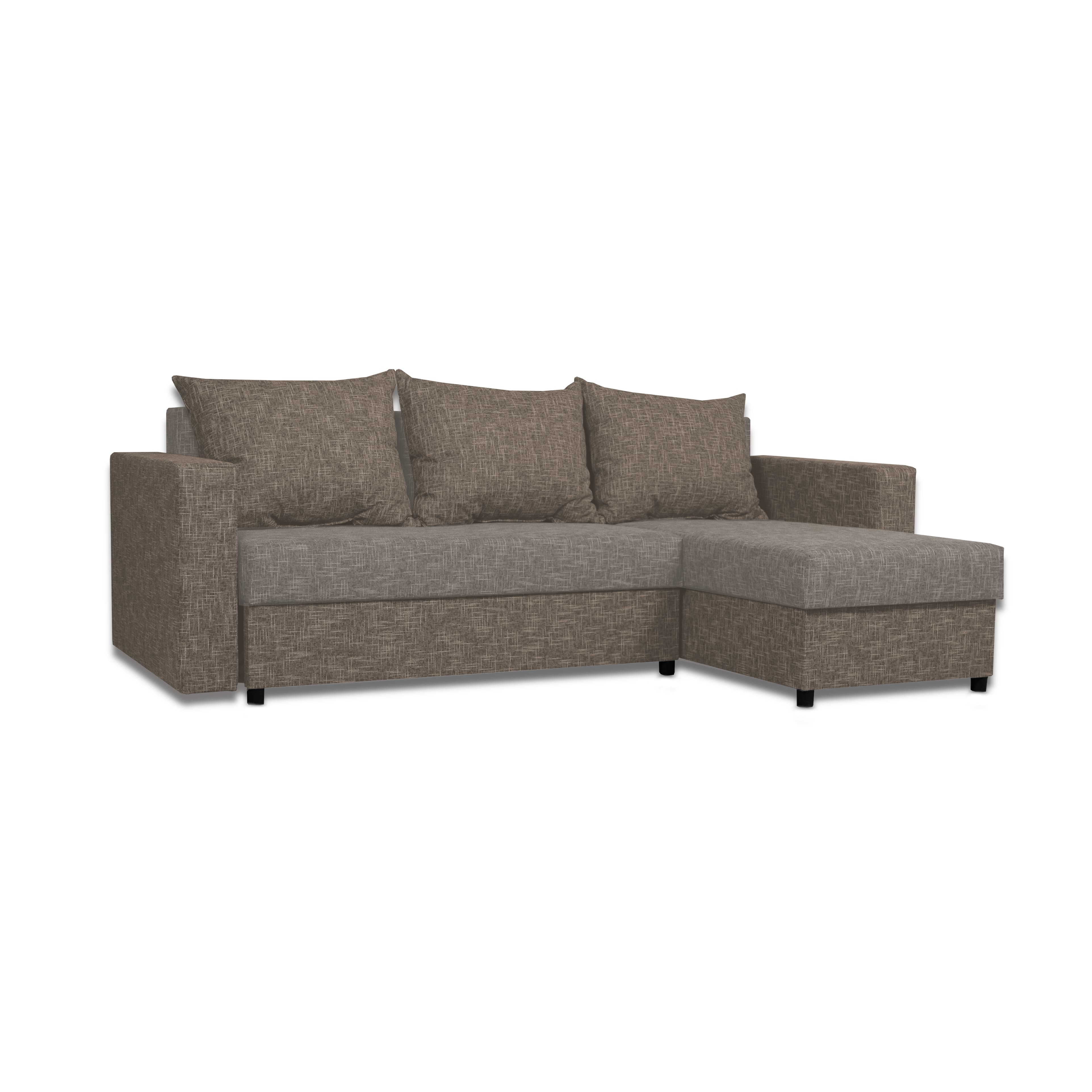 Stūra dīvāns Lugan Kombinēts gaišs+tumši bēšs Standart (145cm) - 2